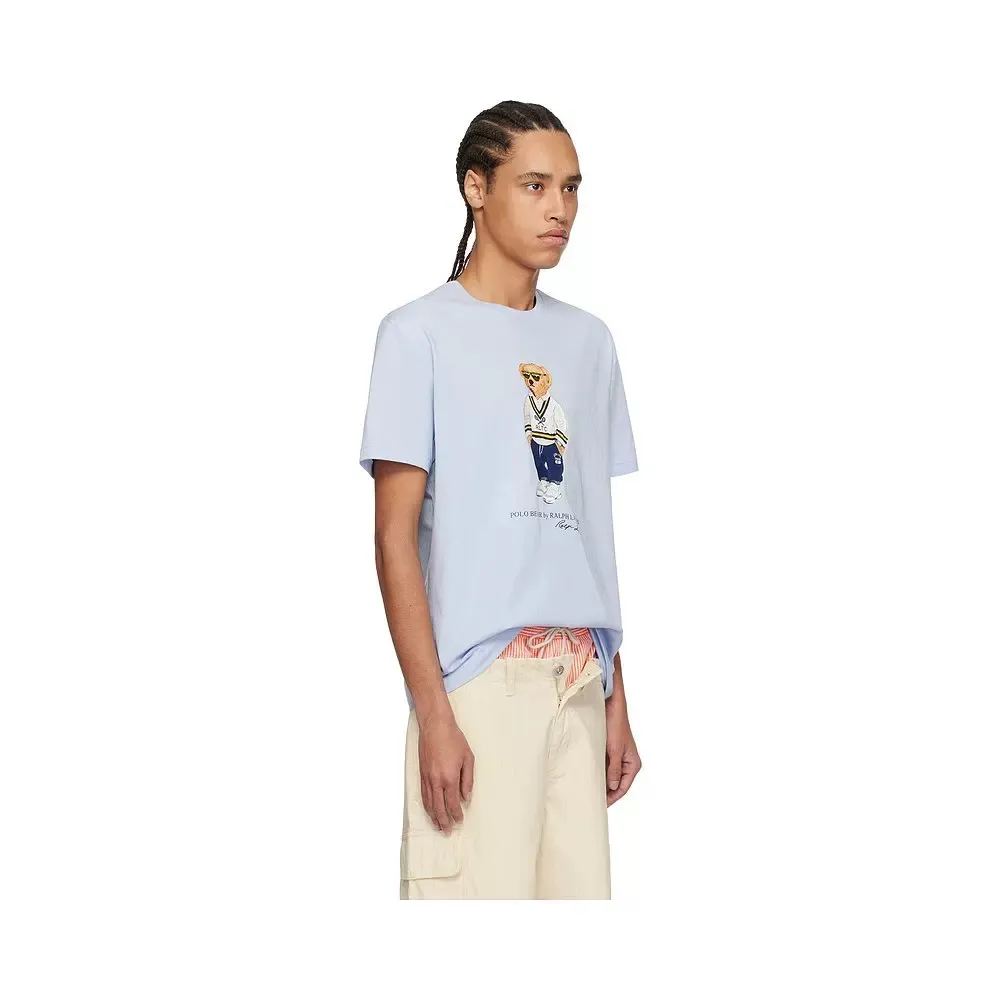 P130 Style number: RL001] Ralph Lauren/Ralph Lauren 25ss new bear print round neck short sleeves are always on the shelves